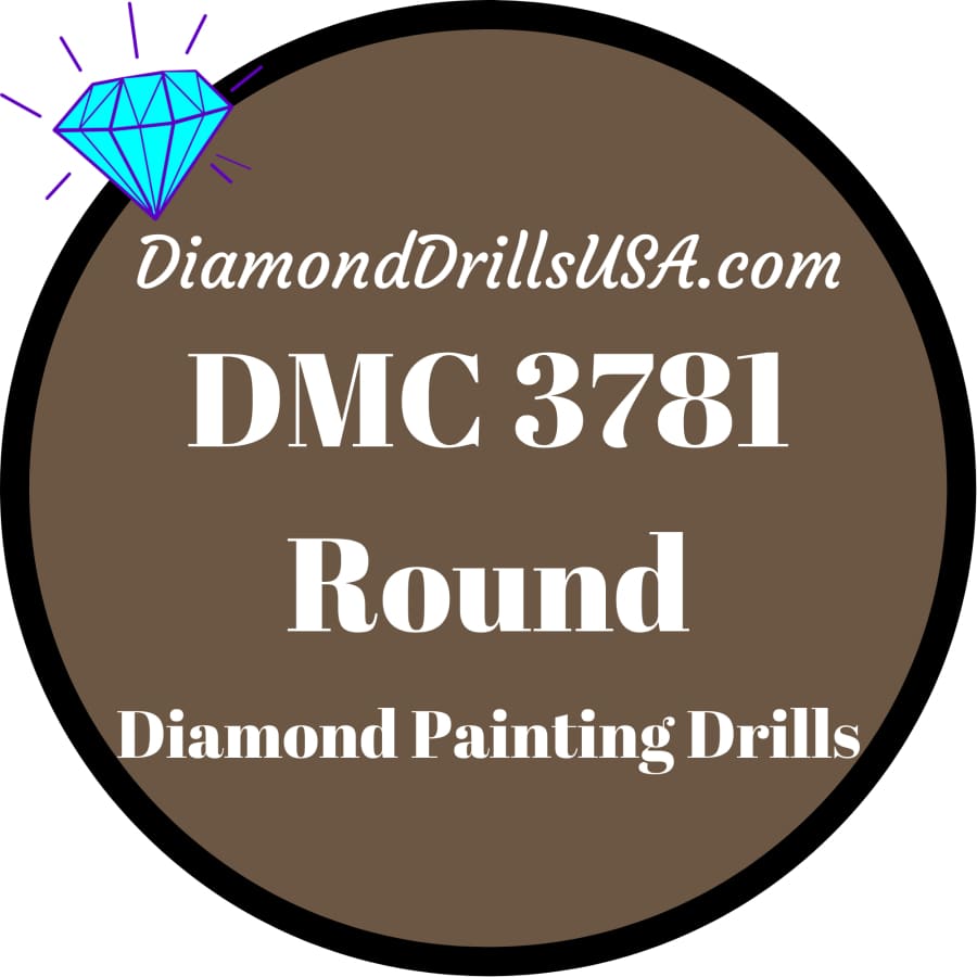 DMC 3781 ROUND 5D Diamond Painting Drills Beads DMC 3781