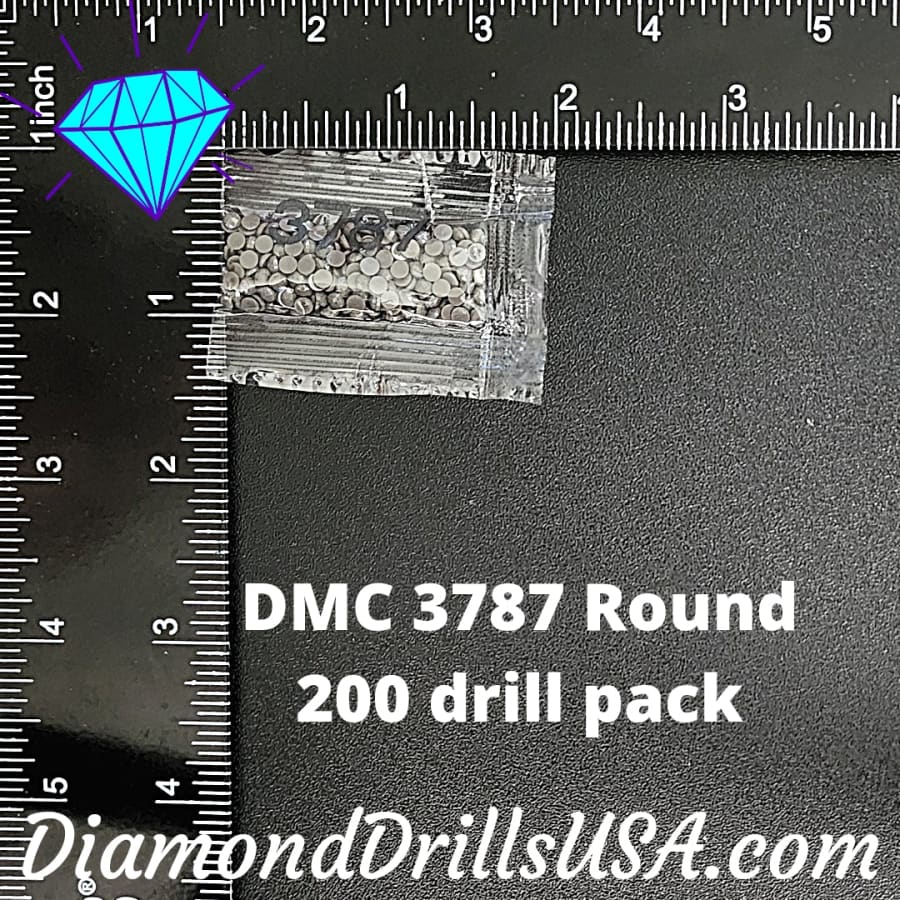 DMC 3787 ROUND 5D Diamond Painting Drills Beads DMC 3787