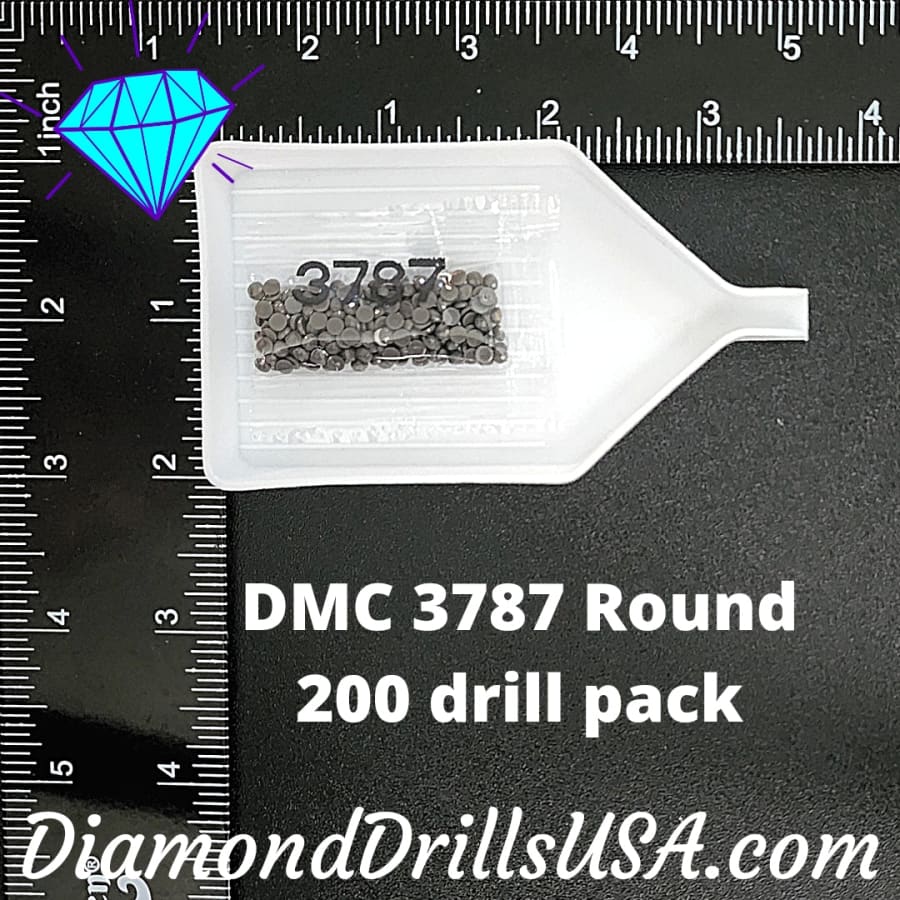 DMC 3787 ROUND 5D Diamond Painting Drills Beads DMC 3787