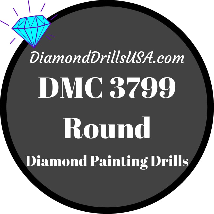 DMC 3799 ROUND 5D Diamond Painting Drills Beads DMC 3799