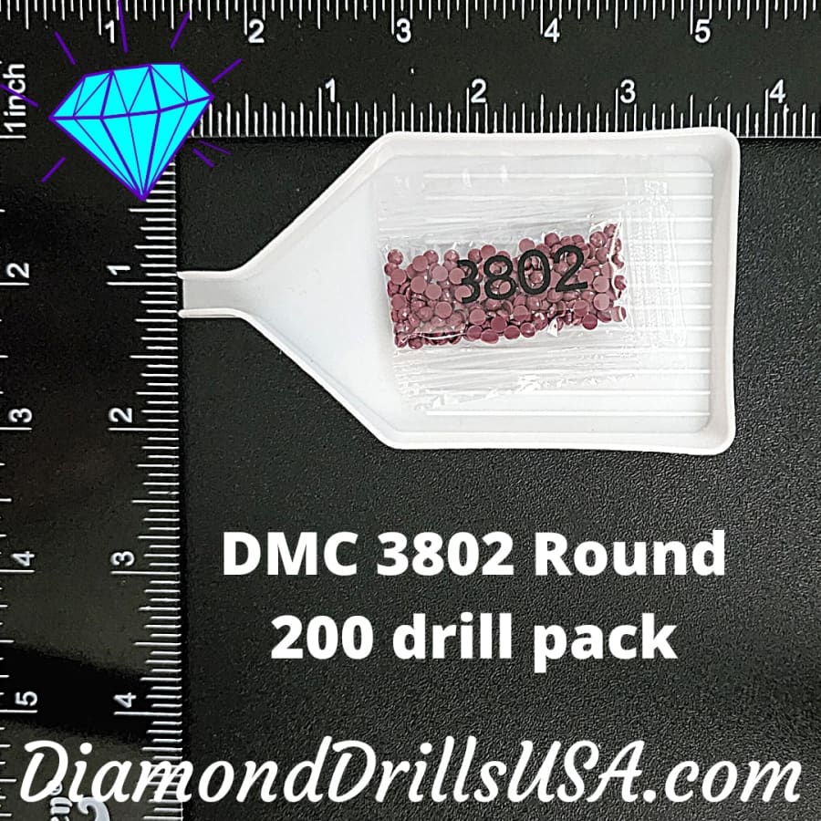 DMC 3802 ROUND 5D Diamond Painting Drills Beads DMC 3802
