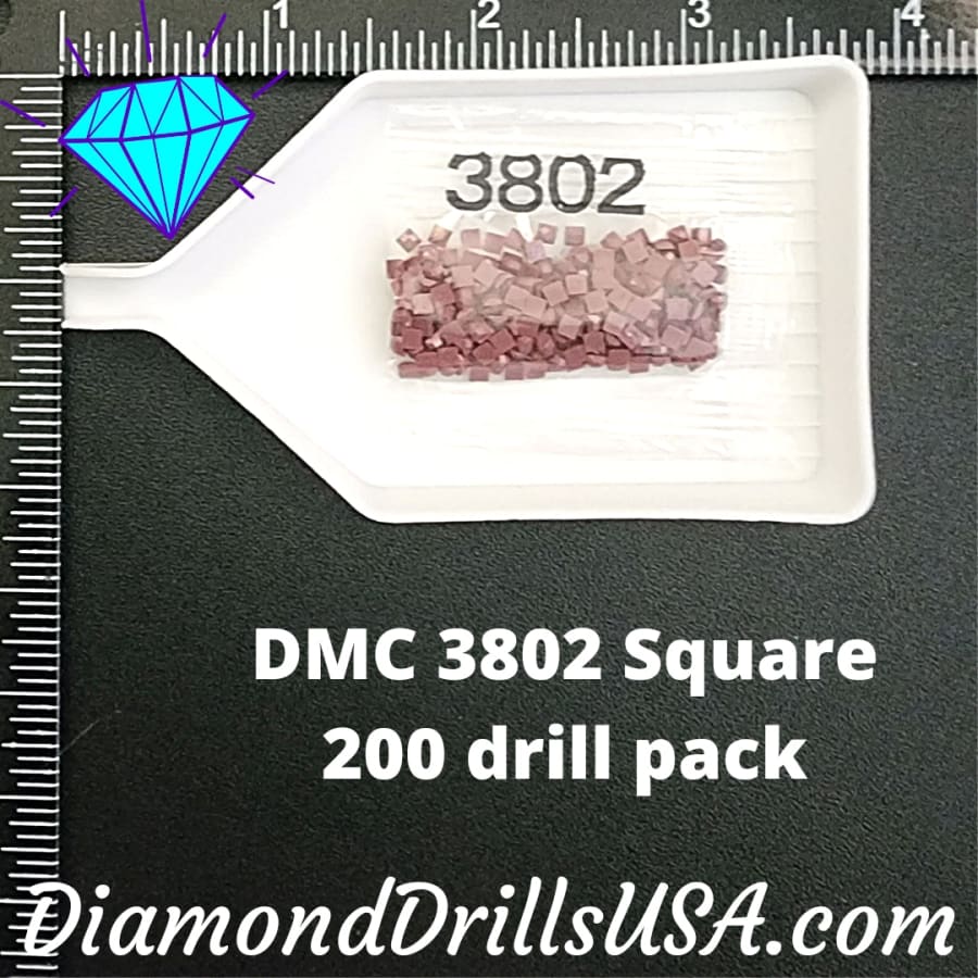 DMC 3802 SQUARE 5D Diamond Painting Drills Beads DMC 3802