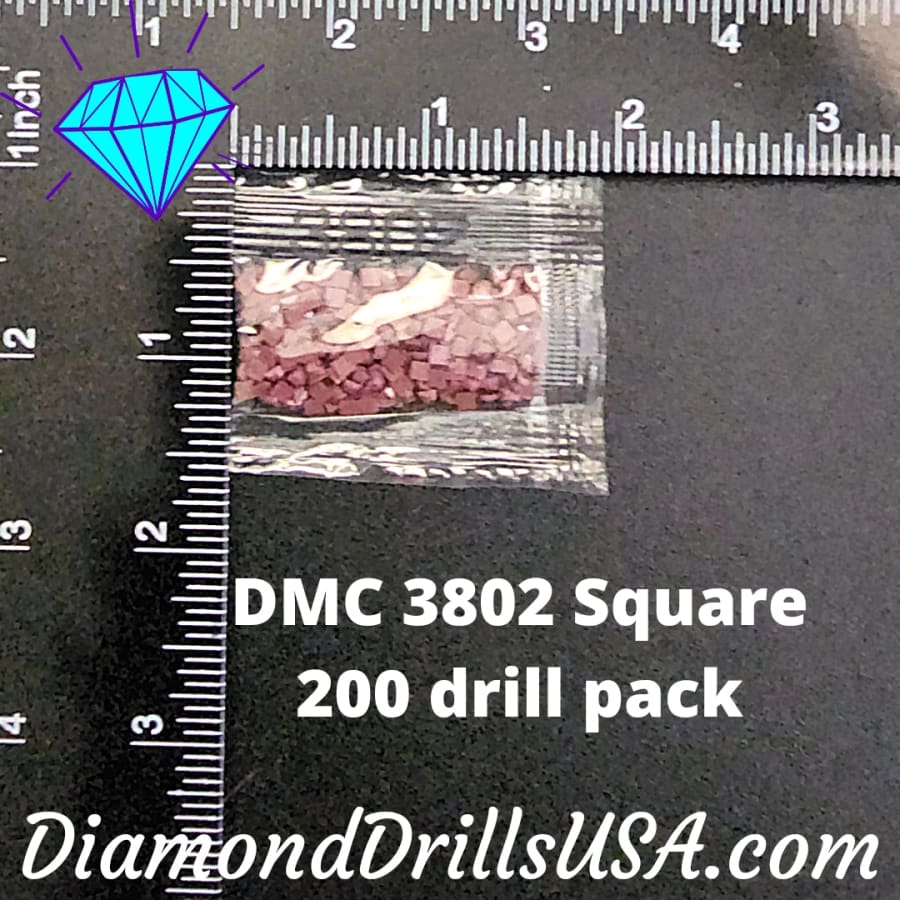 DMC 3802 SQUARE 5D Diamond Painting Drills Beads DMC 3802