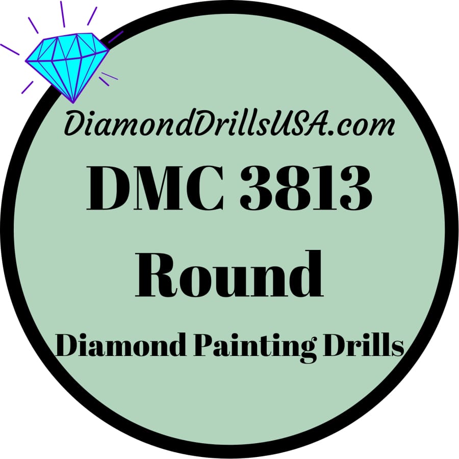 DMC 3813 ROUND 5D Diamond Painting Drills Beads DMC 3813