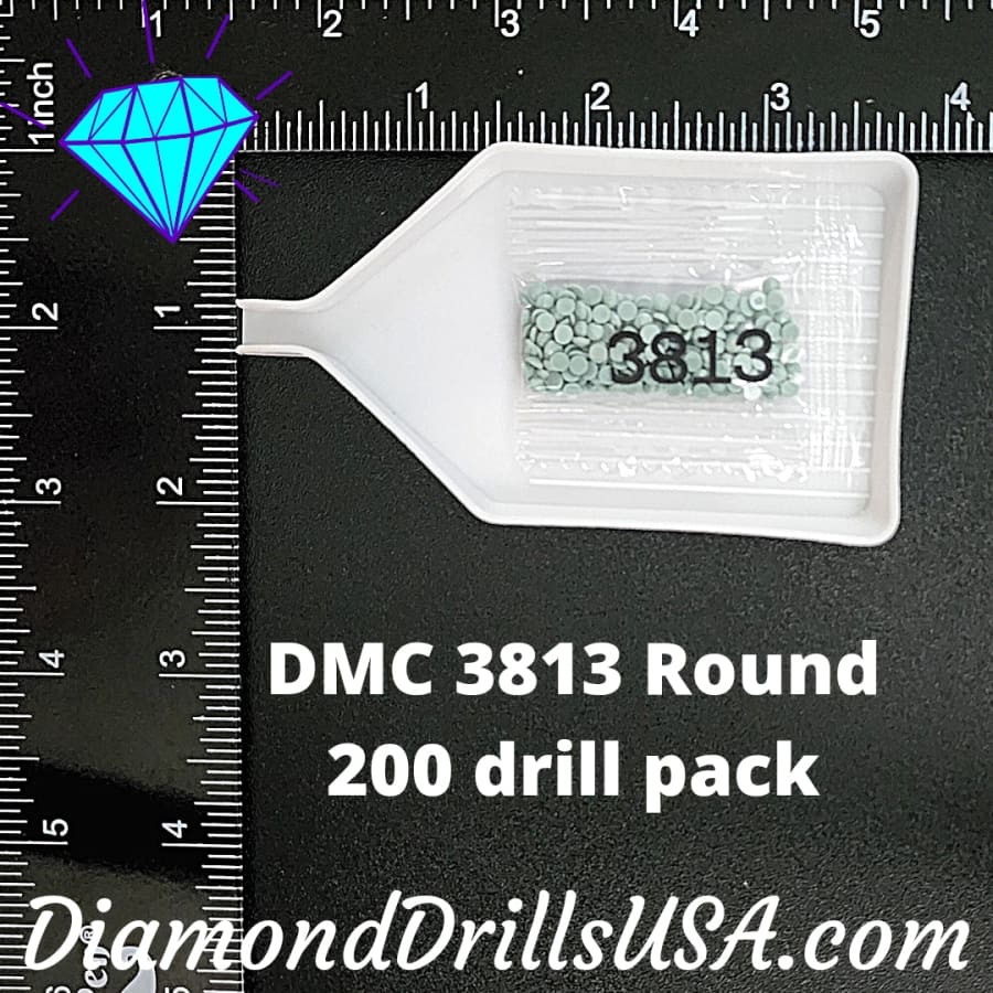 DMC 3813 ROUND 5D Diamond Painting Drills Beads DMC 3813