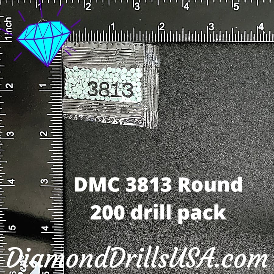 DMC 3813 ROUND 5D Diamond Painting Drills Beads DMC 3813