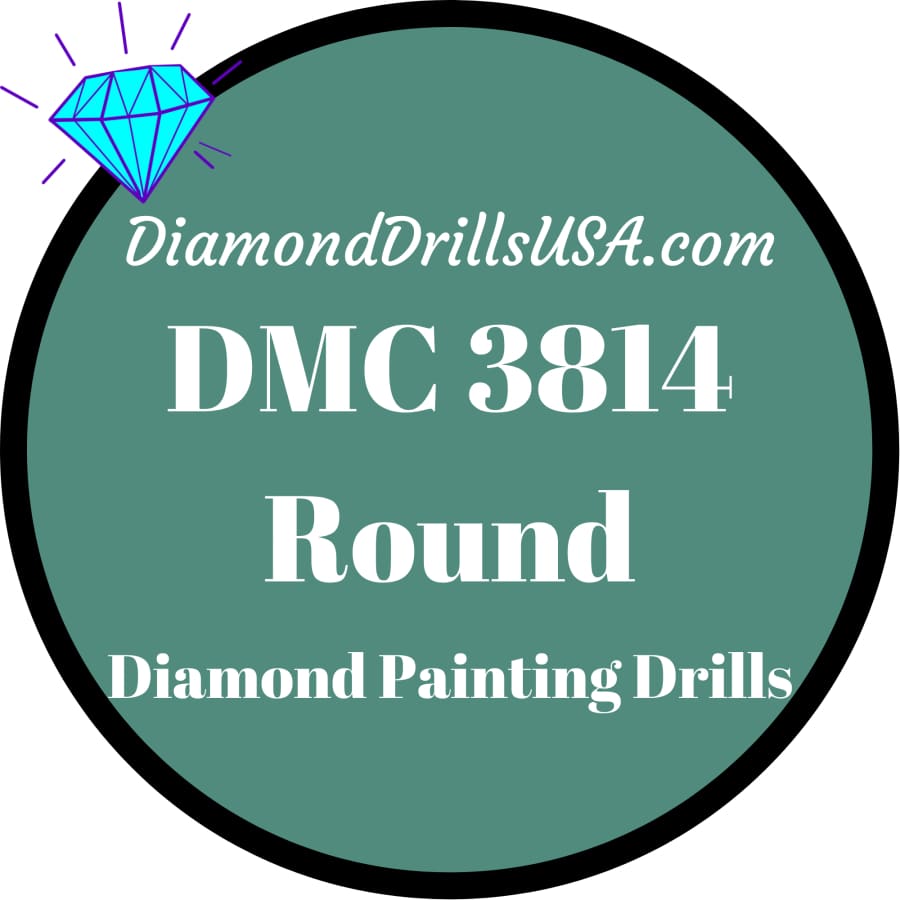 DMC 3814 ROUND 5D Diamond Painting Drills Beads DMC 3814