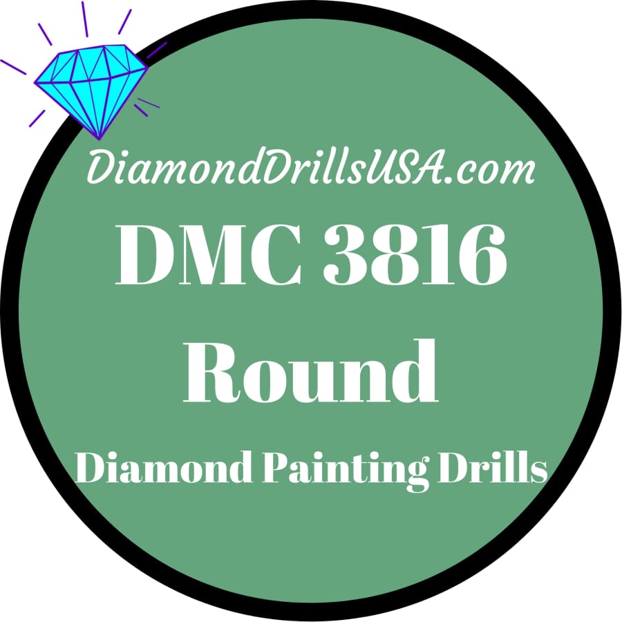 DMC 3816 ROUND 5D Diamond Painting Drills Beads DMC 3816