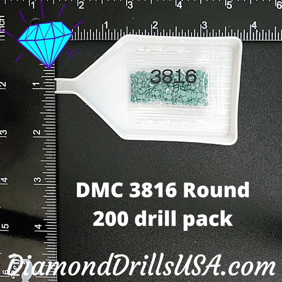 DMC 3816 ROUND 5D Diamond Painting Drills Beads DMC 3816