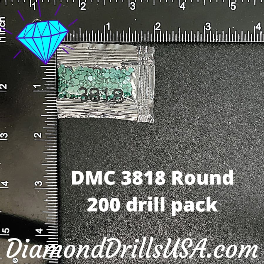 DMC 3818 ROUND 5D Diamond Painting Drills Beads DMC 3818