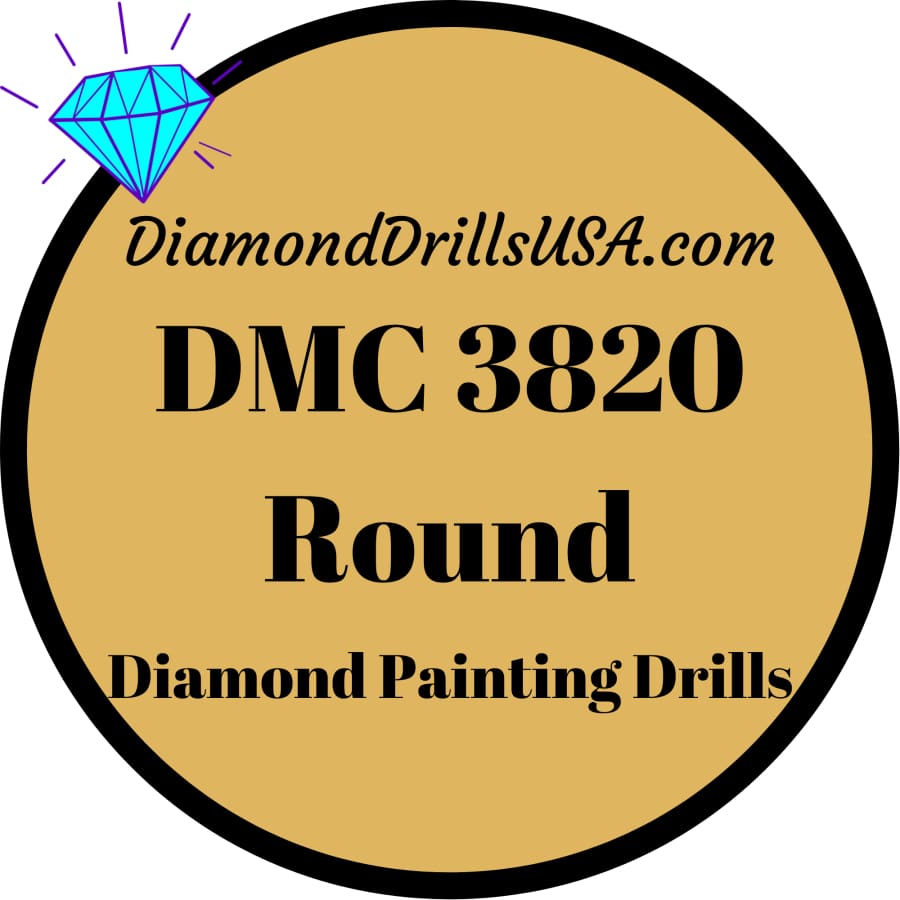 DMC 3820 ROUND 5D Diamond Painting Drills Beads DMC 3820