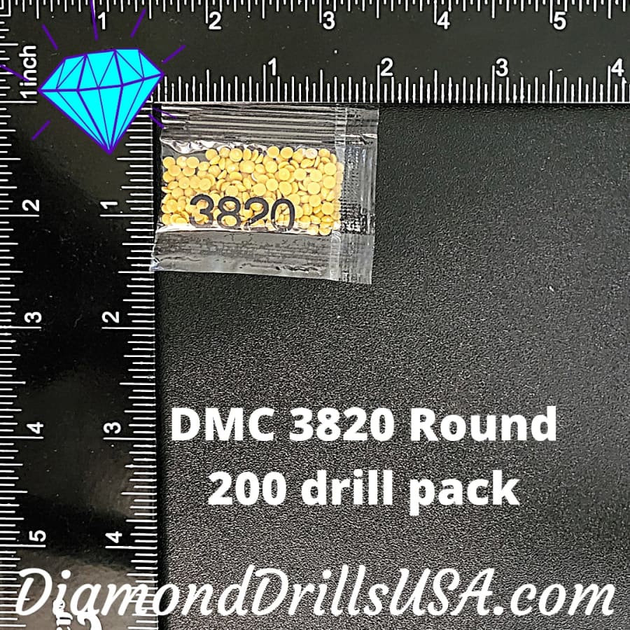 DMC 3820 ROUND 5D Diamond Painting Drills Beads DMC 3820