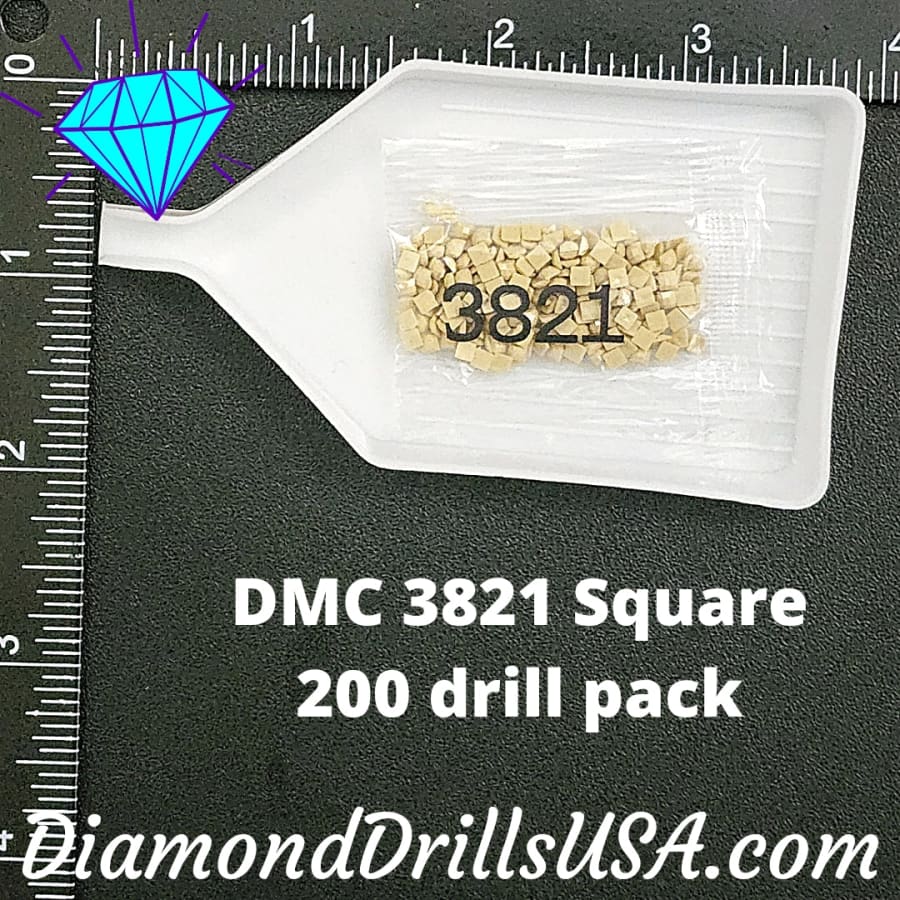 DMC 3821 SQUARE 5D Diamond Painting Drills Beads DMC 3821