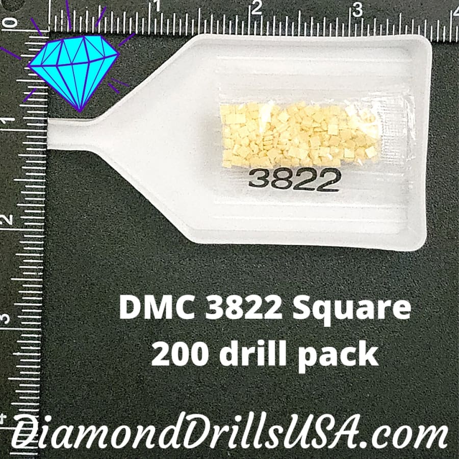 DMC 3822 SQUARE 5D Diamond Painting Drills Beads DMC 3822