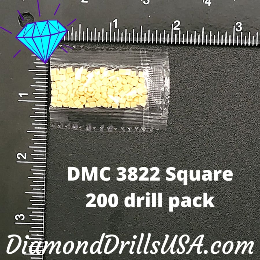 DMC 3822 SQUARE 5D Diamond Painting Drills Beads DMC 3822