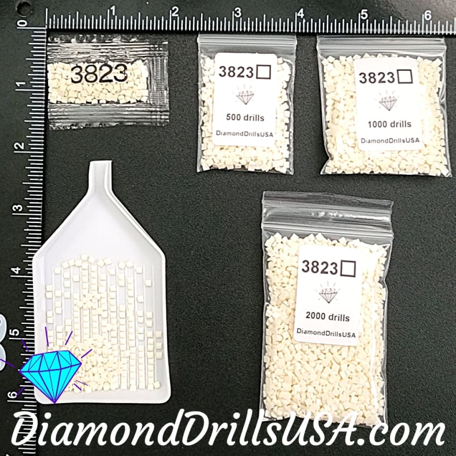 DMC 3823 SQUARE 5D Diamond Painting Drills Beads DMC 3823