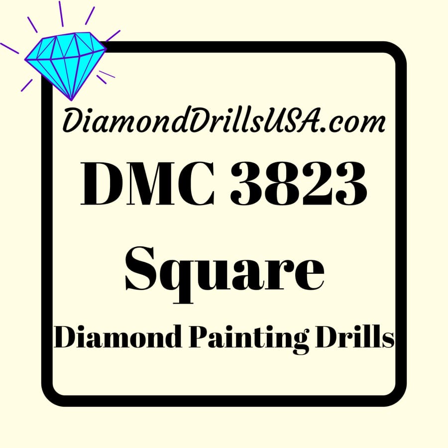 DMC 3823 SQUARE 5D Diamond Painting Drills Beads DMC 3823