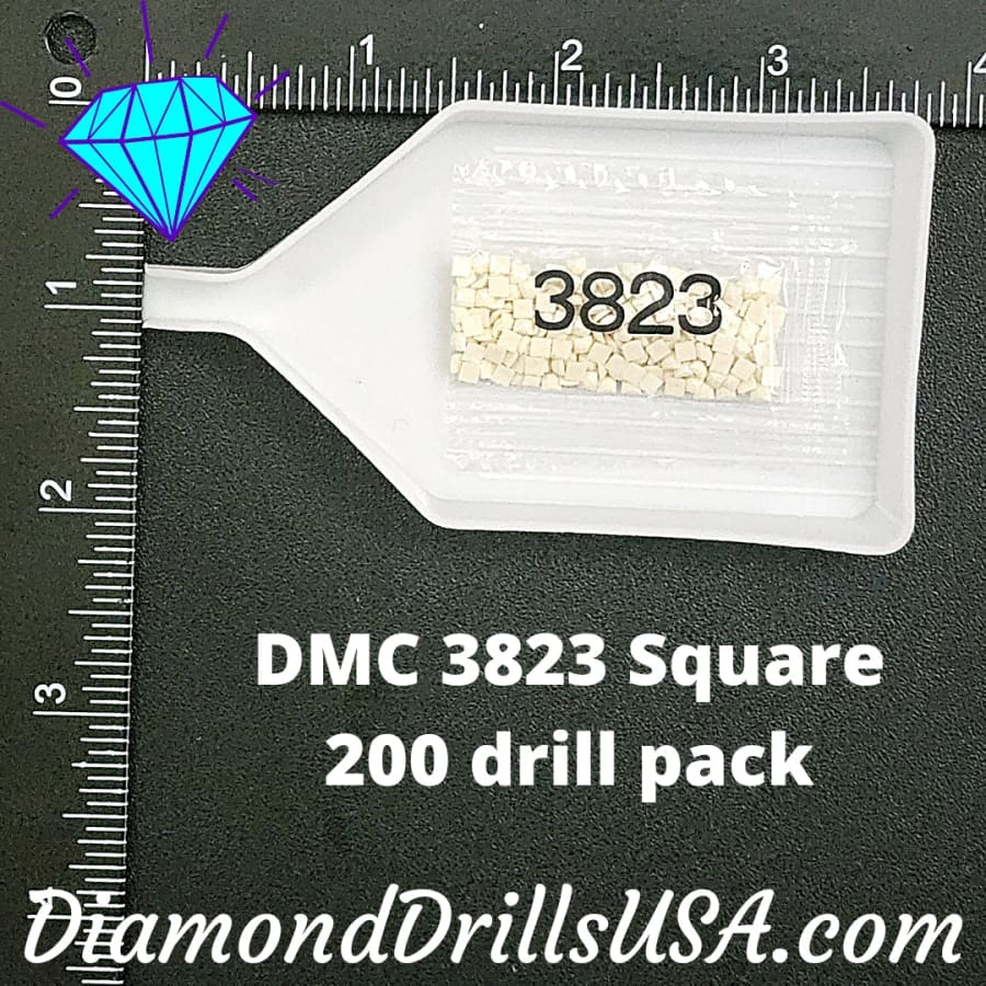 DMC 3823 SQUARE 5D Diamond Painting Drills Beads DMC 3823