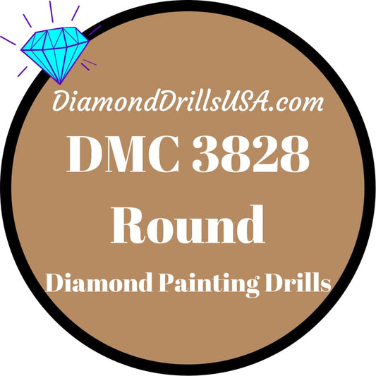 DMC 3828 ROUND 5D Diamond Painting Drills Beads DMC 3828