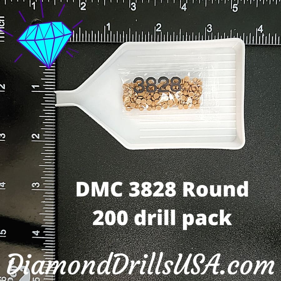 DMC 3828 ROUND 5D Diamond Painting Drills Beads DMC 3828