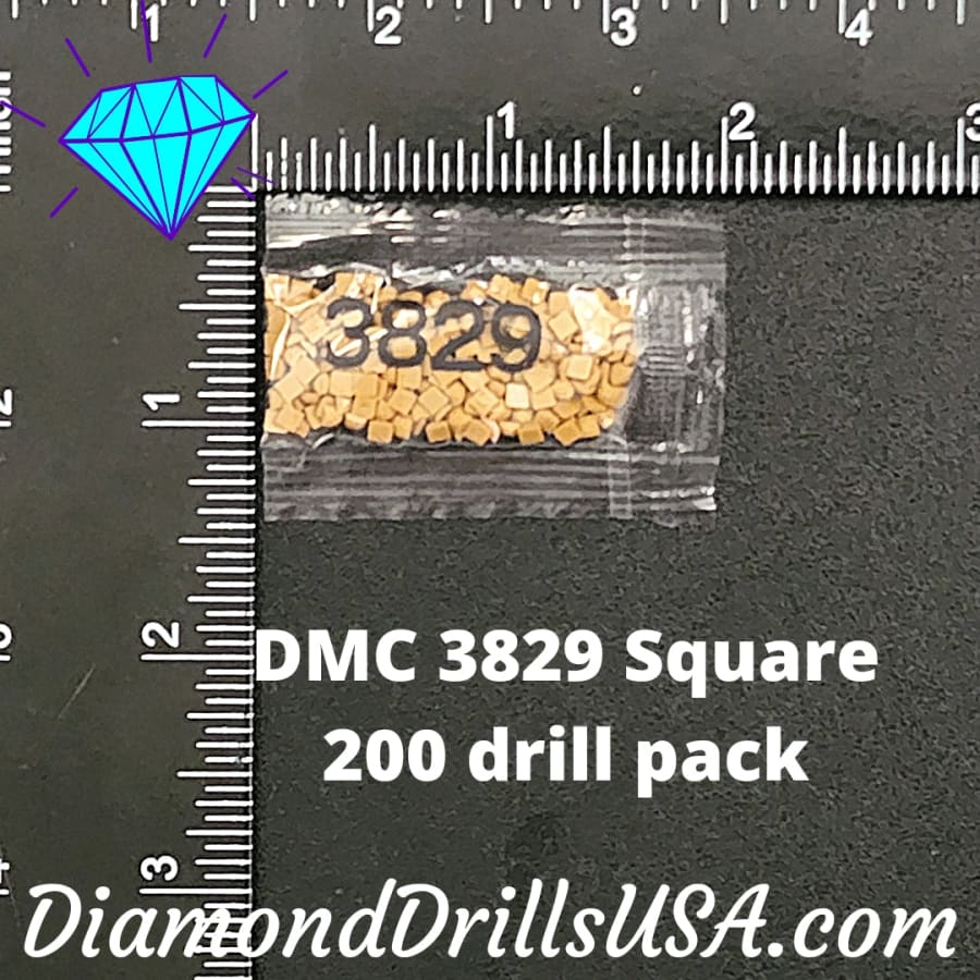 DMC 3829 SQUARE 5D Diamond Painting Drills Beads DMC 3829