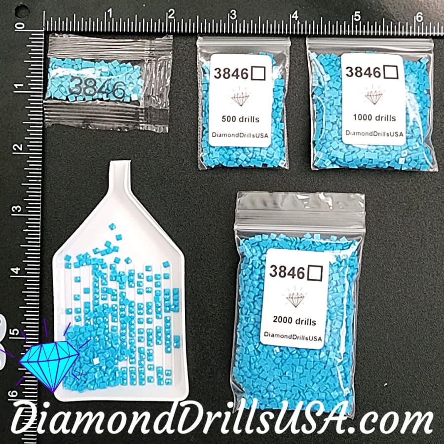 DMC 3846 SQUARE 5D Diamond Painting Drills Beads DMC 3846