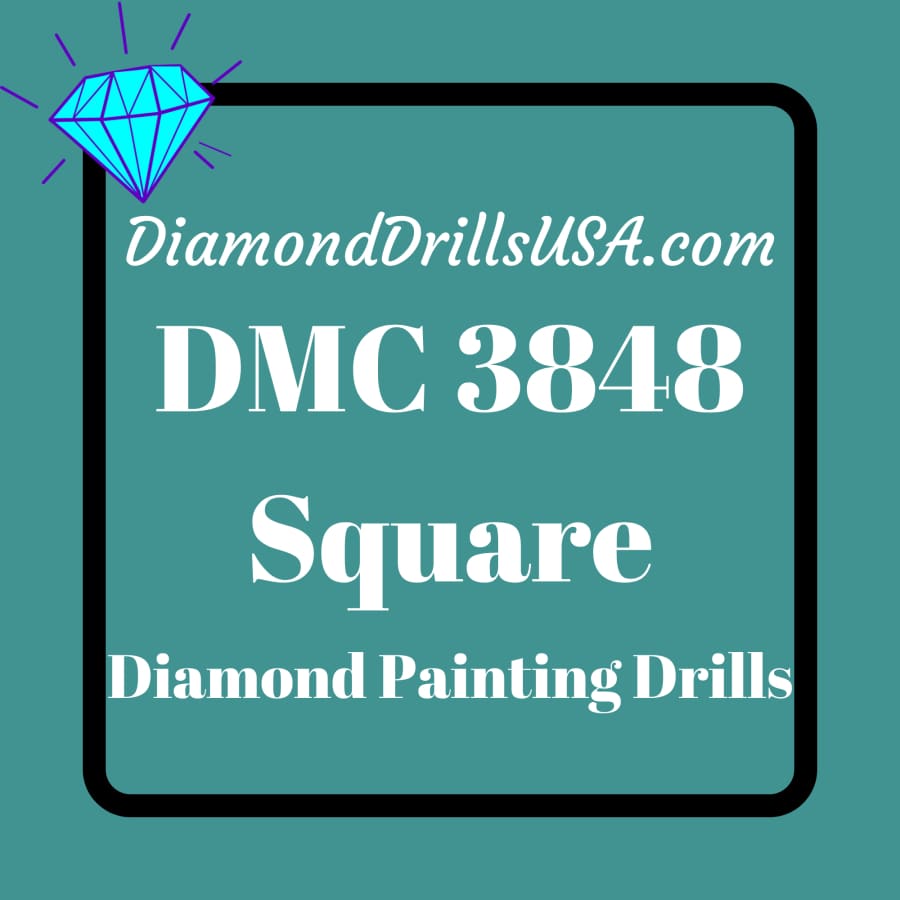 DMC 3848 SQUARE 5D Diamond Painting Drills Beads DMC 3848