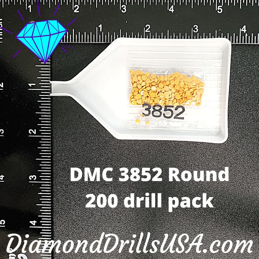 DMC 3852 ROUND 5D Diamond Painting Drills Beads DMC 3852