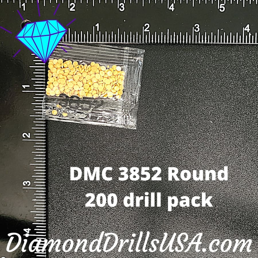 DMC 3852 ROUND 5D Diamond Painting Drills Beads DMC 3852