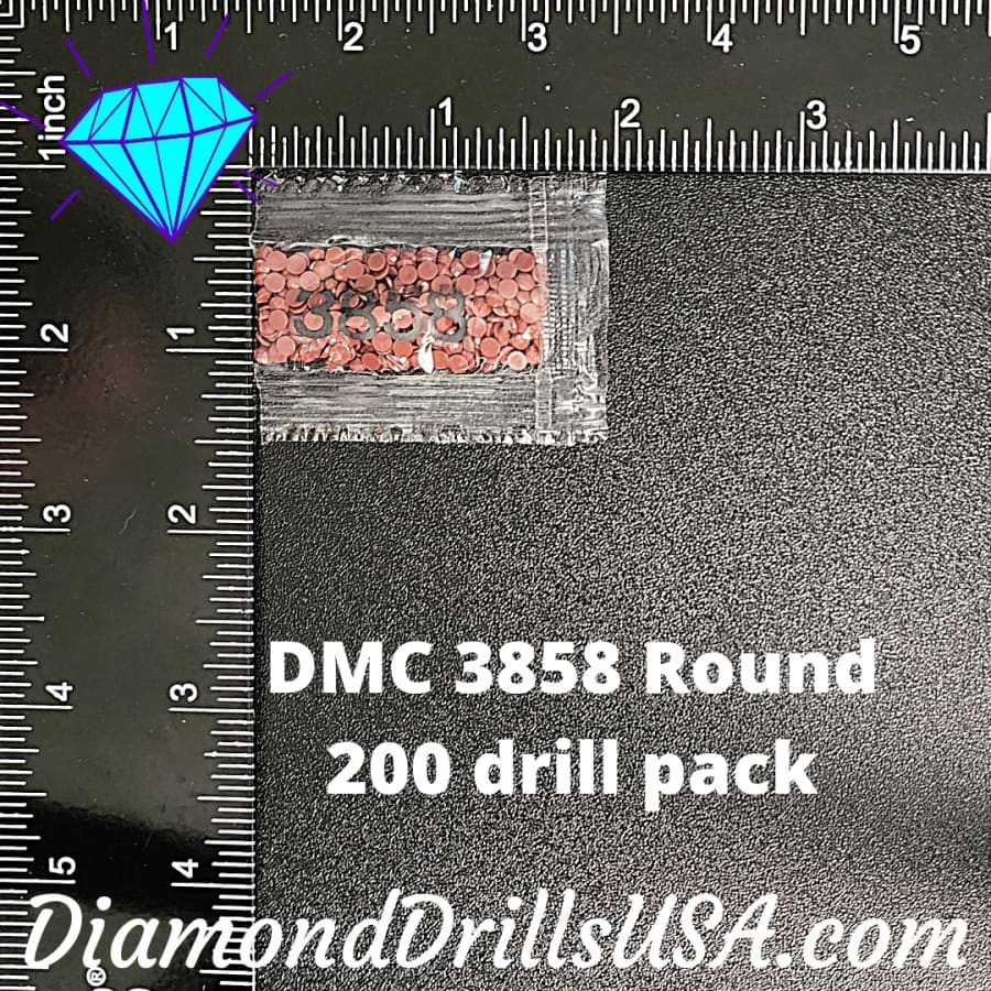DMC 3858 ROUND 5D Diamond Painting Drills Beads DMC 3858