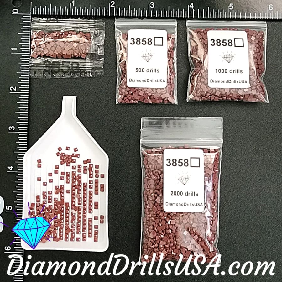 DMC 3858 SQUARE 5D Diamond Painting Drills Beads DMC 3858
