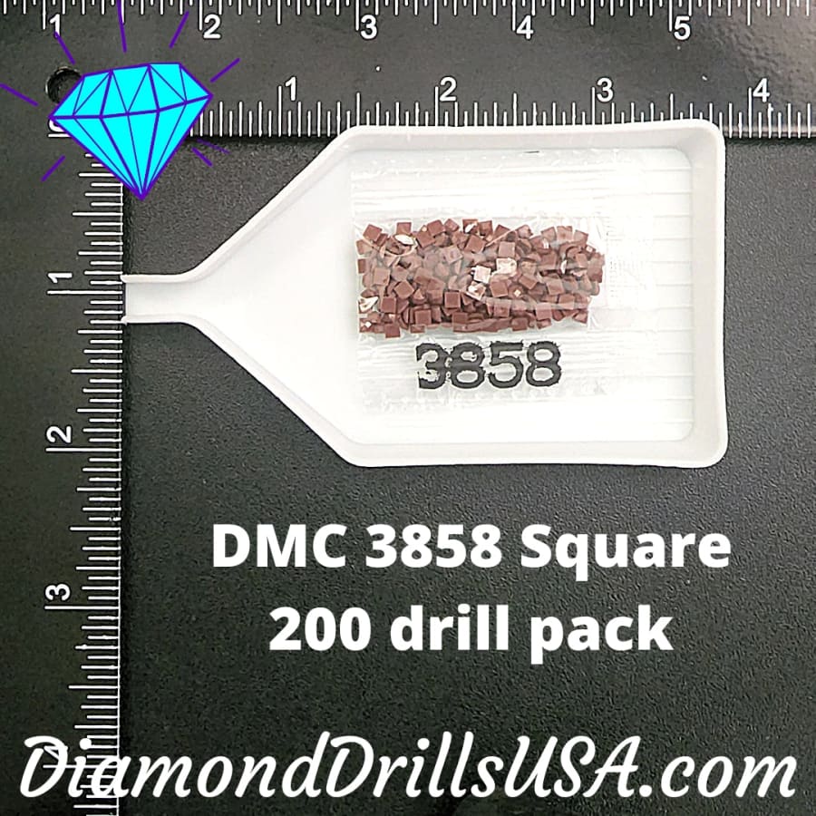 DMC 3858 SQUARE 5D Diamond Painting Drills Beads DMC 3858