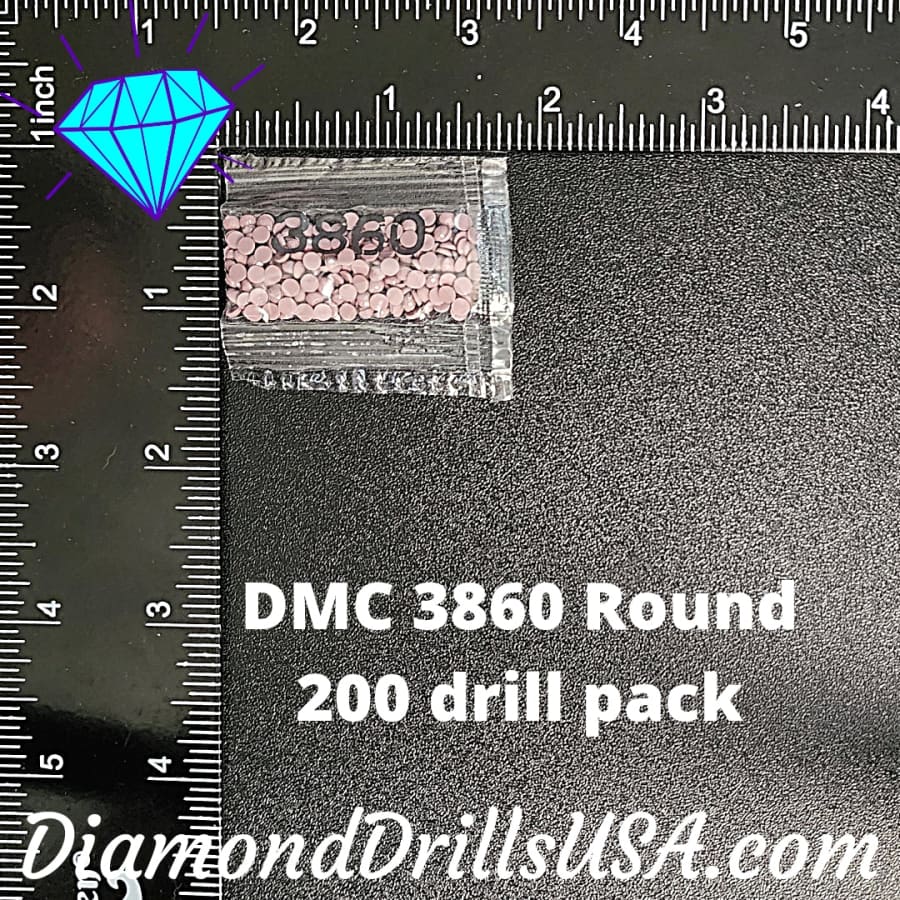 DMC 3860 ROUND 5D Diamond Painting Drills Beads DMC 3860