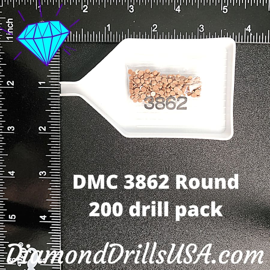 DMC 3862 ROUND 5D Diamond Painting Drills Beads DMC 3862