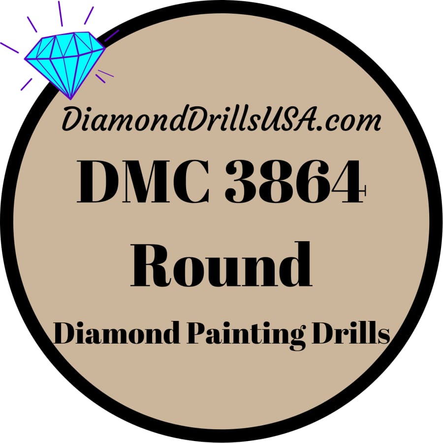 DMC 3864 ROUND 5D Diamond Painting Drills Beads DMC 3864