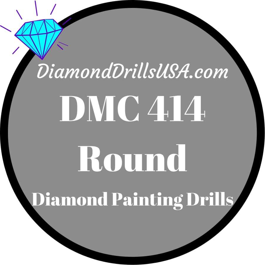 DMC 414 ROUND 5D Diamond Painting Drills Beads DMC 414 Dark