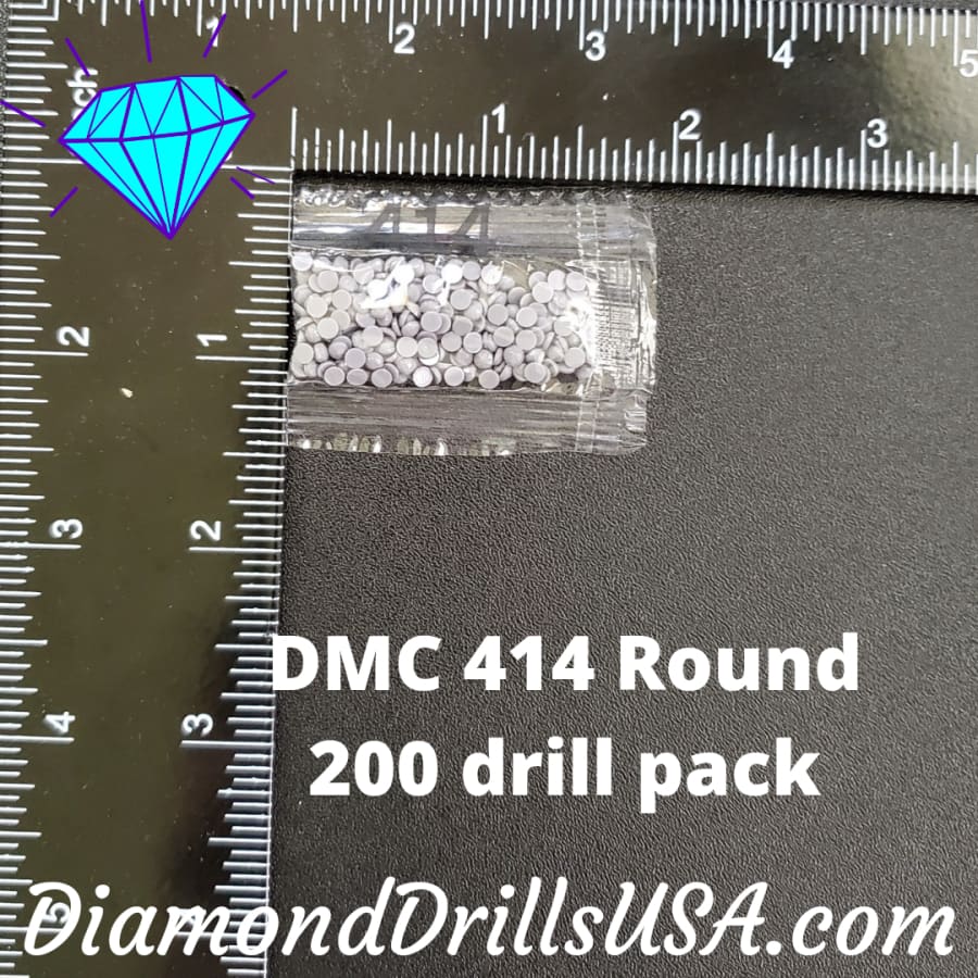 DMC 414 ROUND 5D Diamond Painting Drills Beads DMC 414 Dark