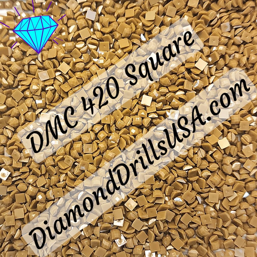 DMC 420 SQUARE 5D Diamond Painting Drills Beads DMC 420 Dark