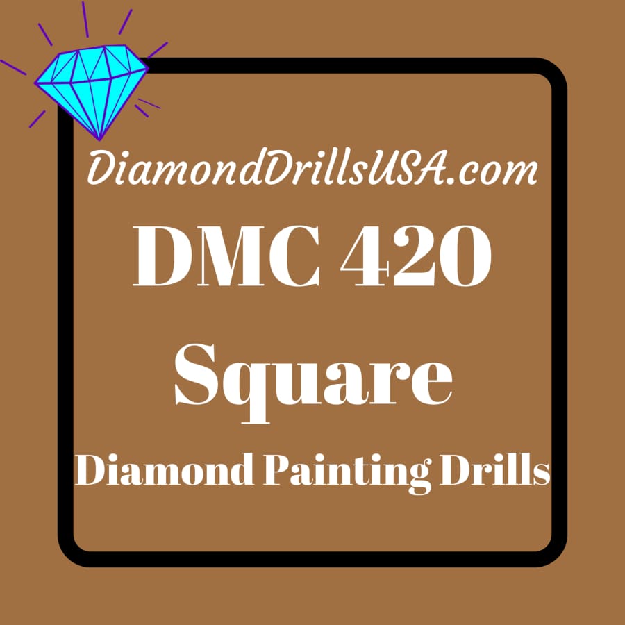 DMC 420 SQUARE 5D Diamond Painting Drills Beads DMC 420 Dark