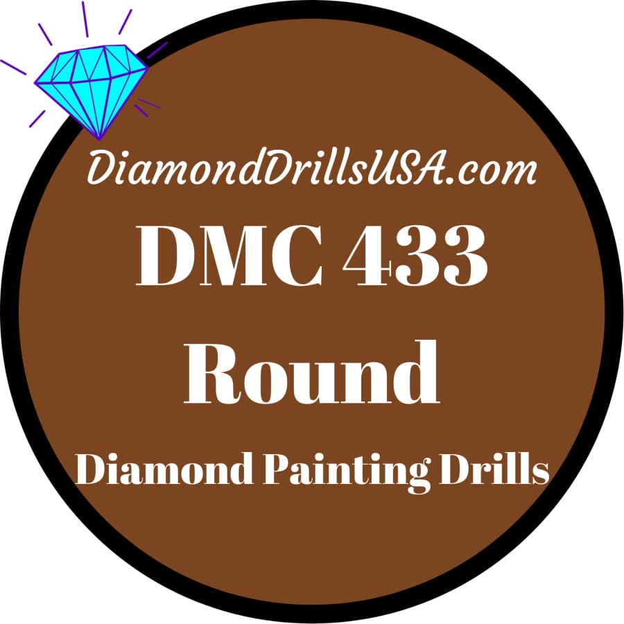 DMC 433 ROUND 5D Diamond Painting Drills Beads 433 Medium