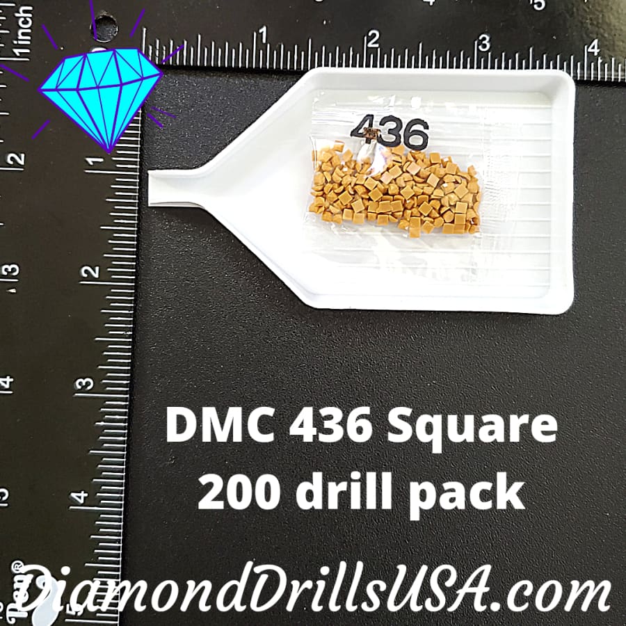 DMC 436 SQUARE 5D Diamond Painting Drills Beads DMC 436 Tan