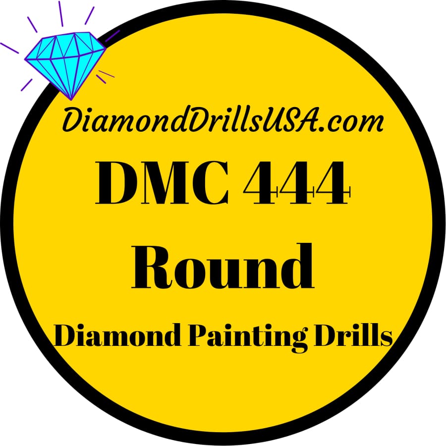 DMC 444 ROUND 5D Diamond Painting Drills Beads DMC 444 Dark