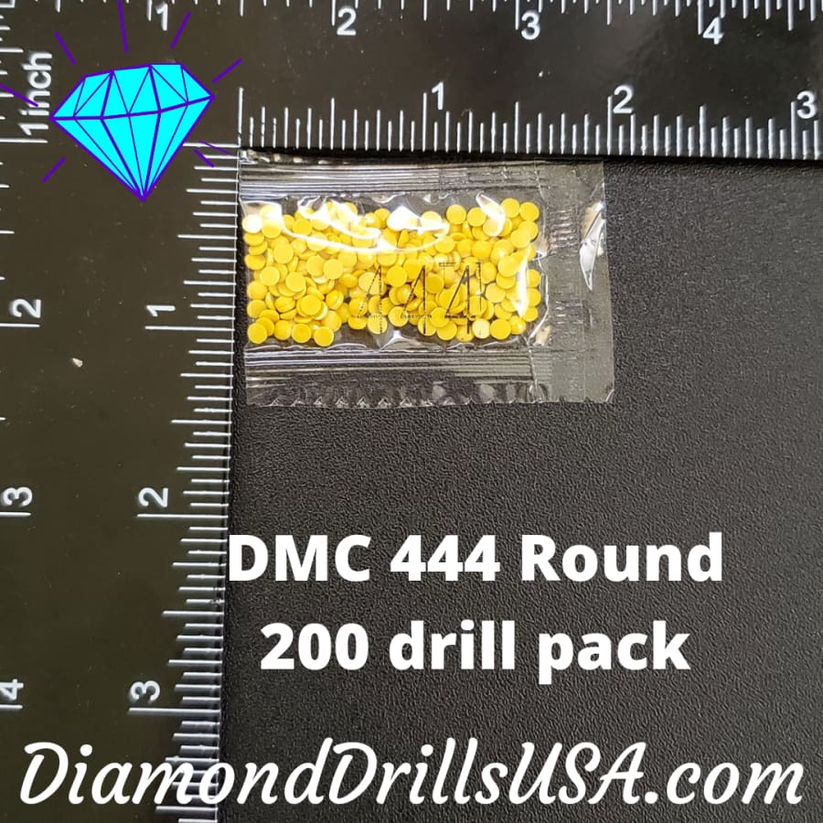 DMC 444 ROUND 5D Diamond Painting Drills Beads DMC 444 Dark