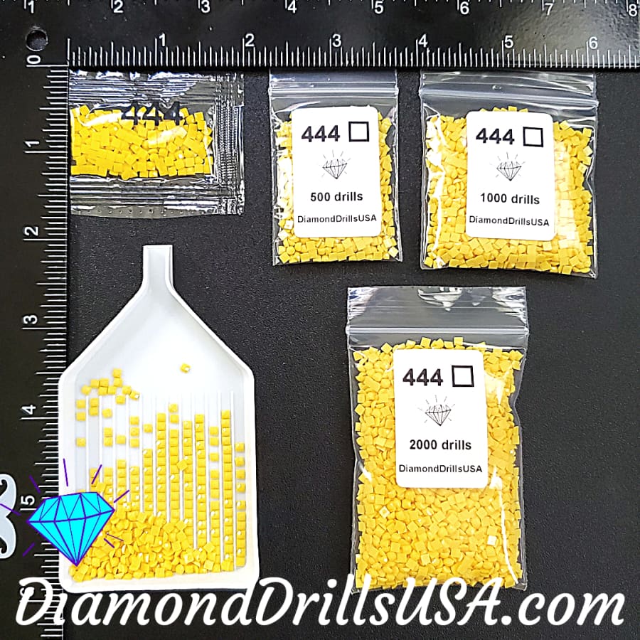 DMC 444 SQUARE 5D Diamond Painting Drills Beads DMC 444 Dark
