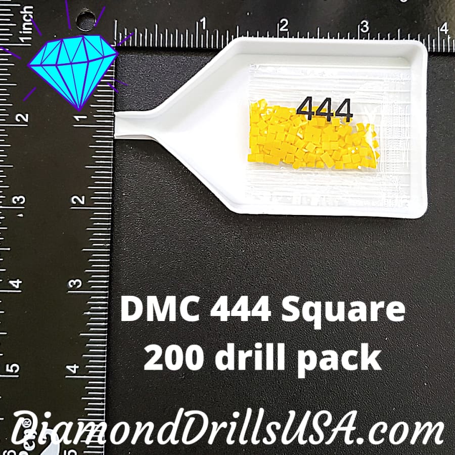 DMC 444 SQUARE 5D Diamond Painting Drills Beads DMC 444 Dark