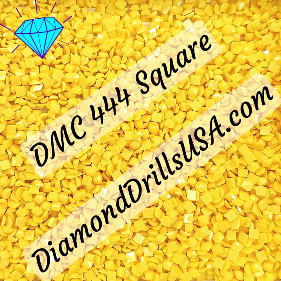 DMC 444 SQUARE 5D Diamond Painting Drills Beads DMC 444 Dark