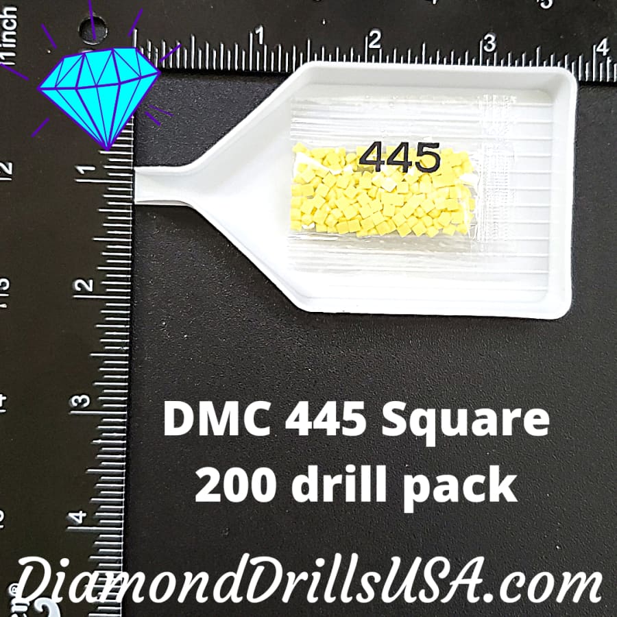 DMC 445 SQUARE Diamond Painting Drills Beads 445 Light Lemon