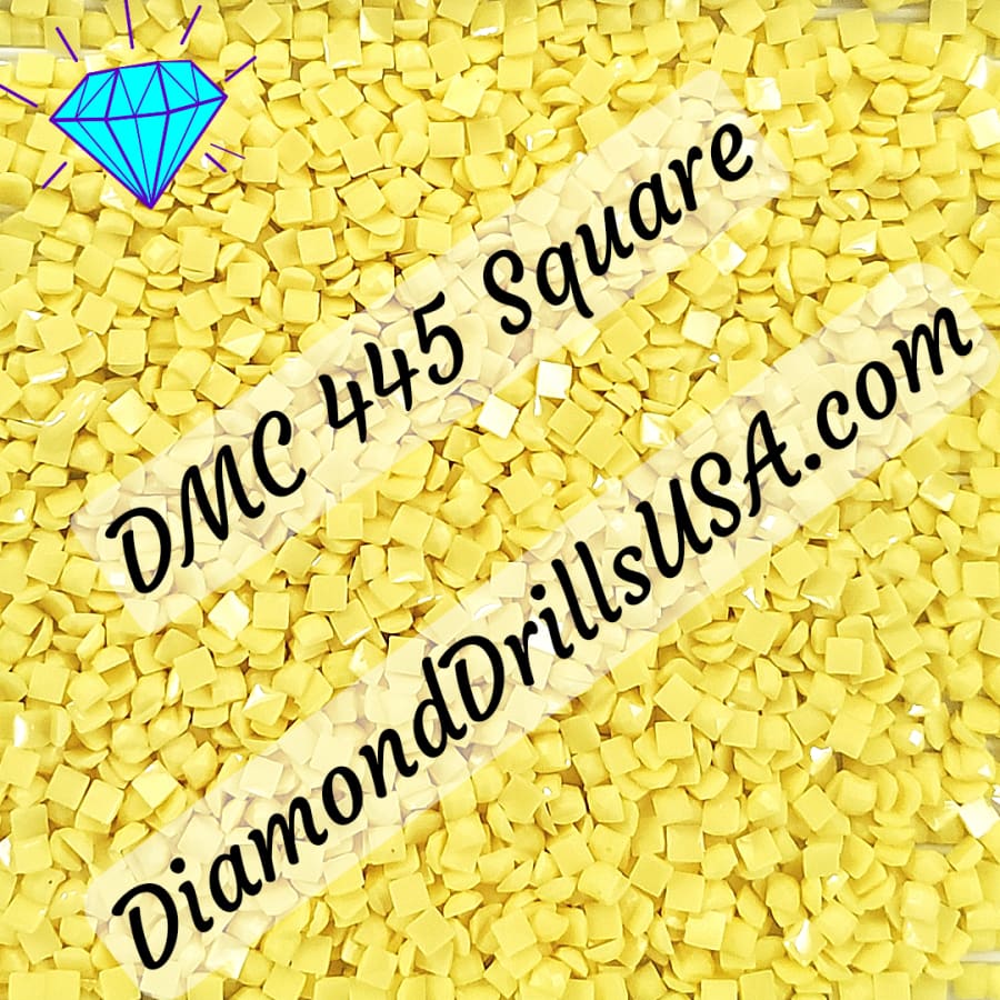 DMC 445 SQUARE Diamond Painting Drills Beads 445 Light Lemon