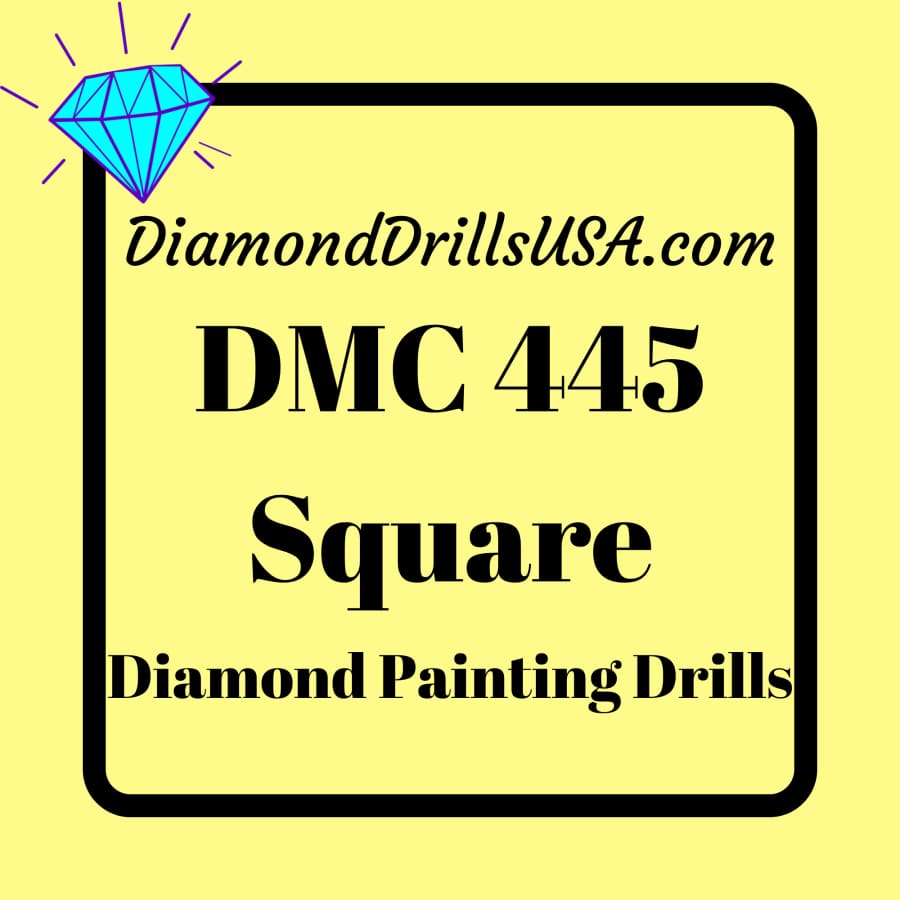 DMC 445 SQUARE Diamond Painting Drills Beads 445 Light Lemon