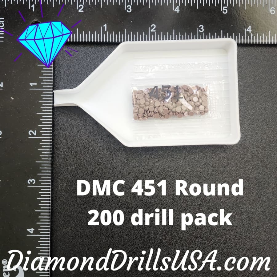 DMC 451 ROUND 5D Diamond Painting Drills Beads DMC 451 Dark